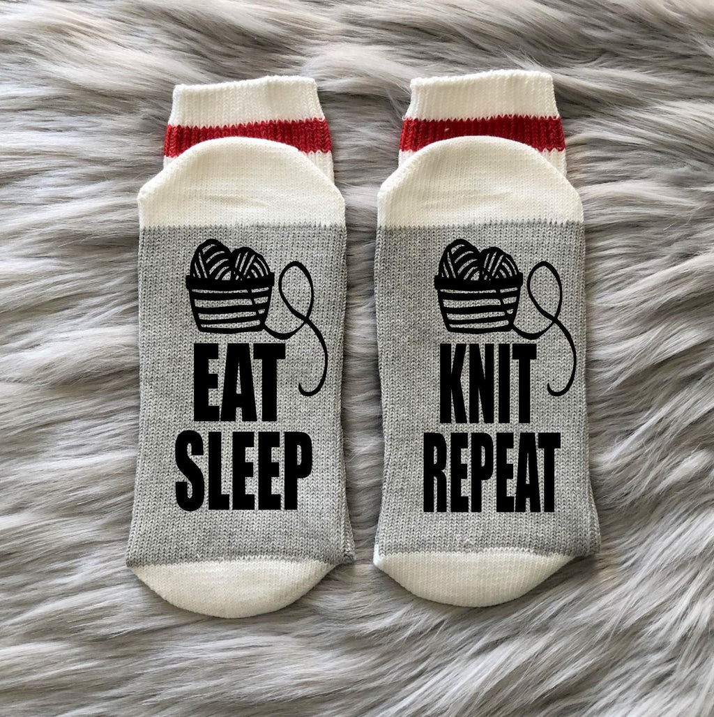 Eat Sleep Knit Repeat Socks